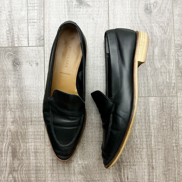 Everlane The Modern Loafer in Black Leather Almond Toe Size 9 - Picture 2 of 10